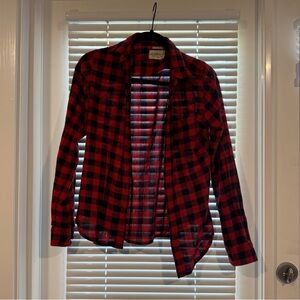 Denim & Supply Ralph Lauren Red and Black Plaid Button Down Shirt